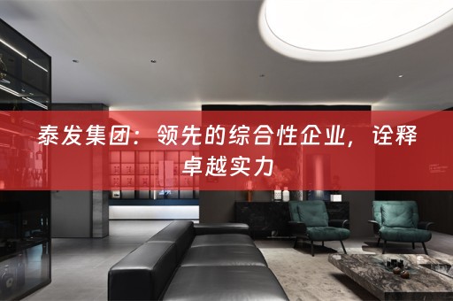 泰发集团：领先的综合性企业，诠释卓越实力