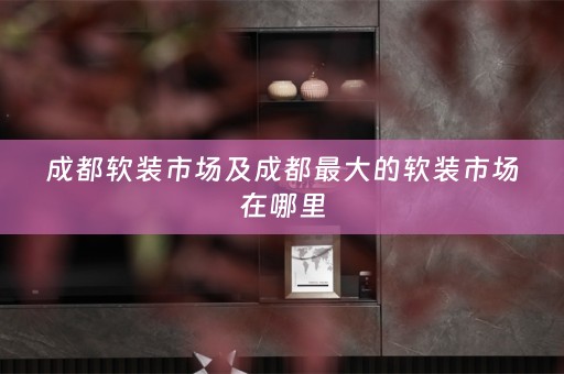 成都市场在哪里