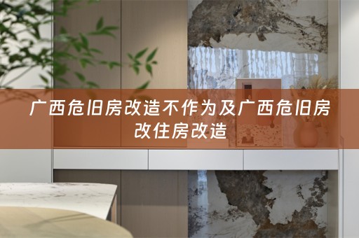 广西危旧房改造不作为及广西危旧房改住房改造