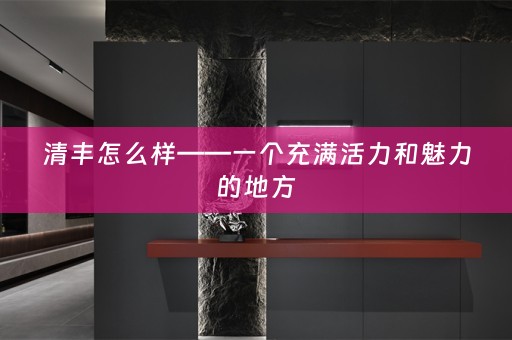 清丰怎么样——一个充满活力和魅力的地方