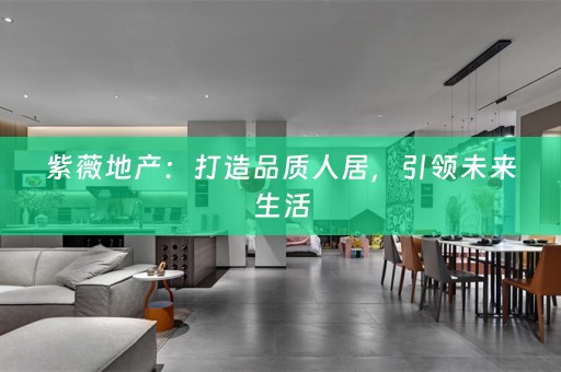 紫薇地产：打造品质人居，引领未来生活