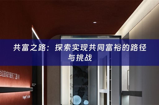 共富之路：探索实现共同富裕的路径与挑战