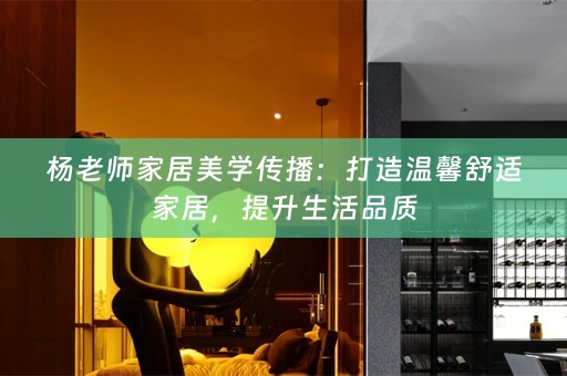 杨老师家居美学传播：打造温馨舒适家居，提升生活品质