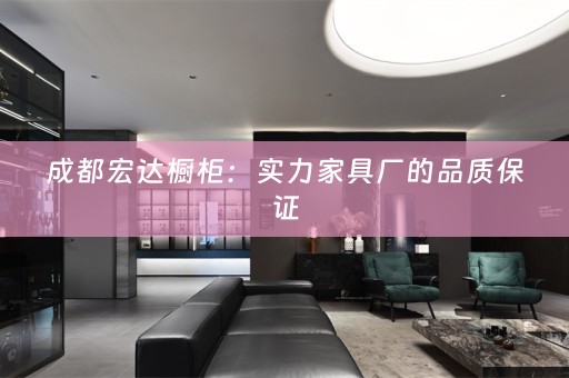 成都宏达橱柜：实力家具厂的品质保证