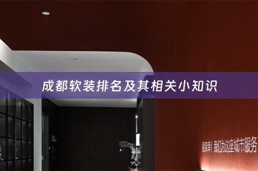 成都排名及其相关小知识
