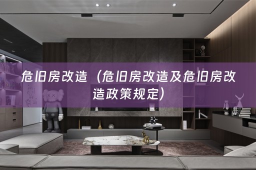 危旧房改造（危旧房改造及危旧房改造政策规定）