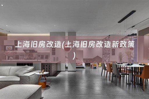 上海旧房改造(上海旧房改造新政策)
