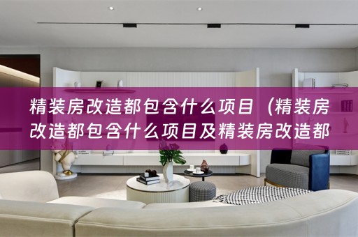 精装房改造都包含什么项目（精装房改造都包含什么项目及精装房改造都包含什么项目呢）