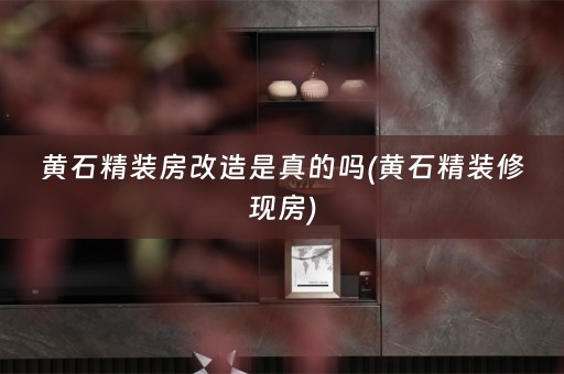 黄石精装房改造是真的吗(黄石精装修现房)