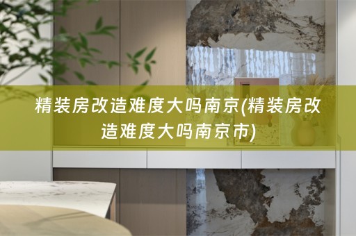 精装房改造难度大吗南京(精装房改造难度大吗南京市)