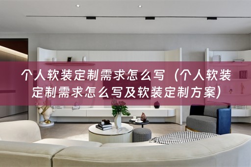个人定制方案）