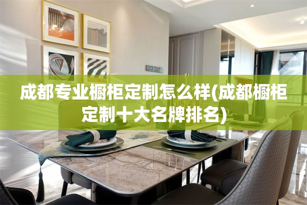 成都专业橱柜定制怎么样(成都橱柜定制十大名牌排名)