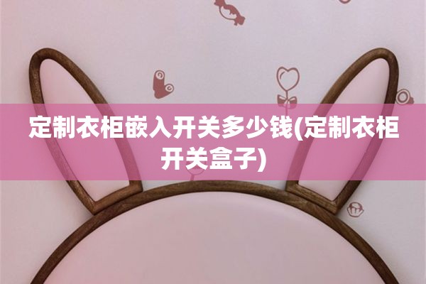 定制衣柜嵌入开关多少钱(定制衣柜开关盒子)