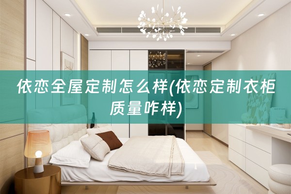 依恋怎么样(依恋定制衣柜质量咋样)