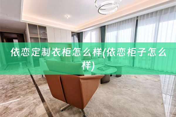 依恋定制衣柜怎么样(依恋柜子怎么样)