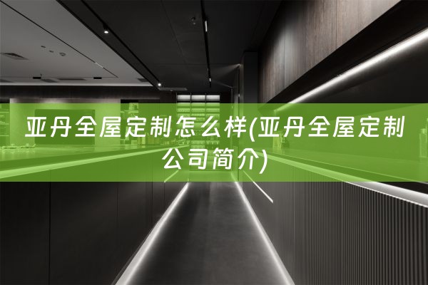 亚丹公司简介)