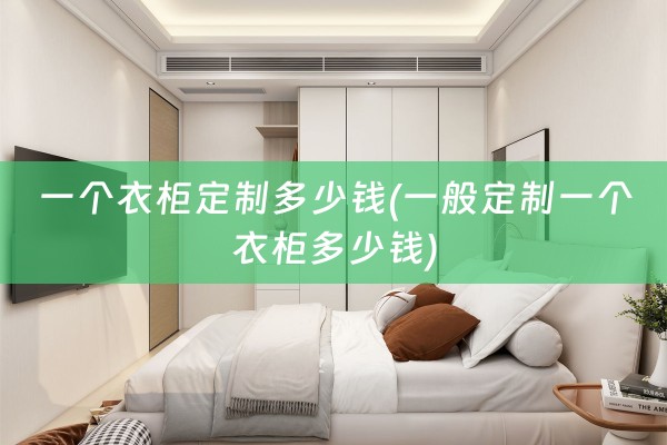 一个衣柜定制多少钱(一般定制一个衣柜多少钱)