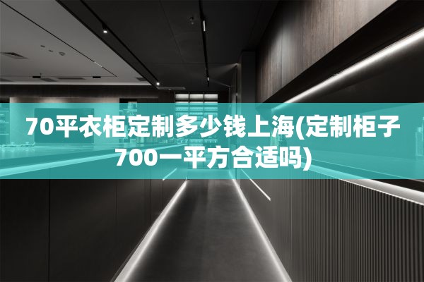 70平衣柜定制多少钱上海(定制柜子700一平方合适吗)